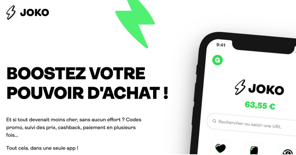 Image de mise en avant pour l'article sur l'application Joko. Elle incite à booster son pouvoir d'achat.