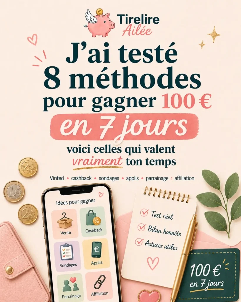 J’ai testé 8 méthodes pour gagner 100 € en 7 jours : voici celles qui valent vraiment ton temps