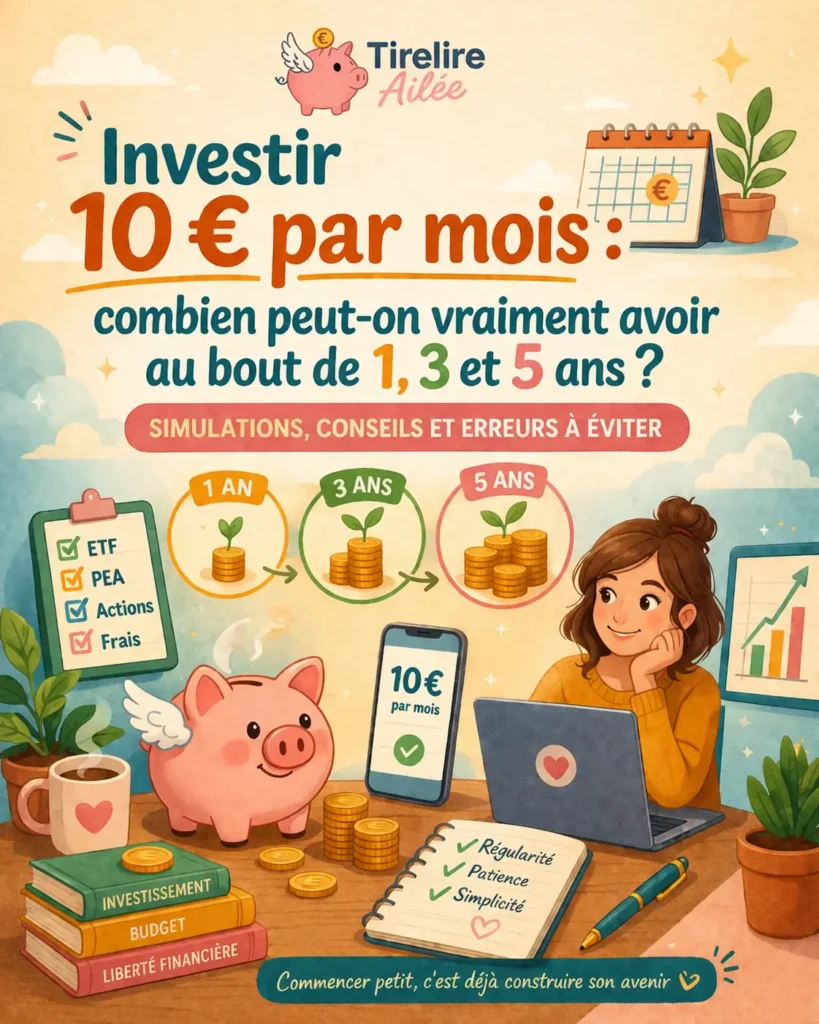 Investir 10 € par mois : combien peut-on vraiment avoir au bout de 1, 3 et 5 ans ?